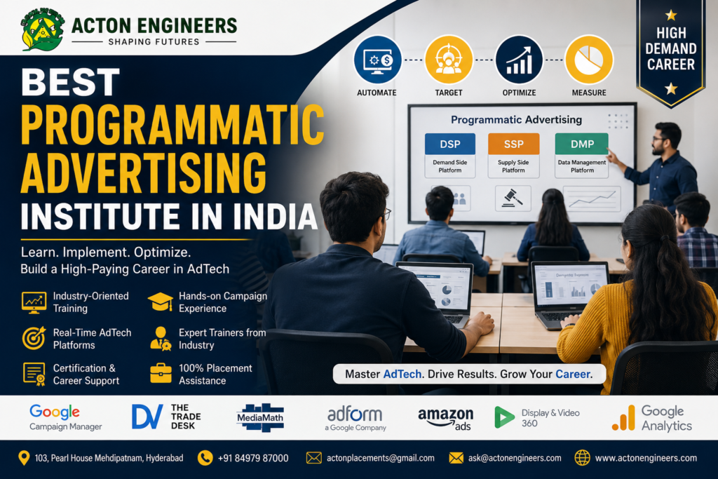 Students learning programmatic advertising at the best institute in India with real-time AdTech training