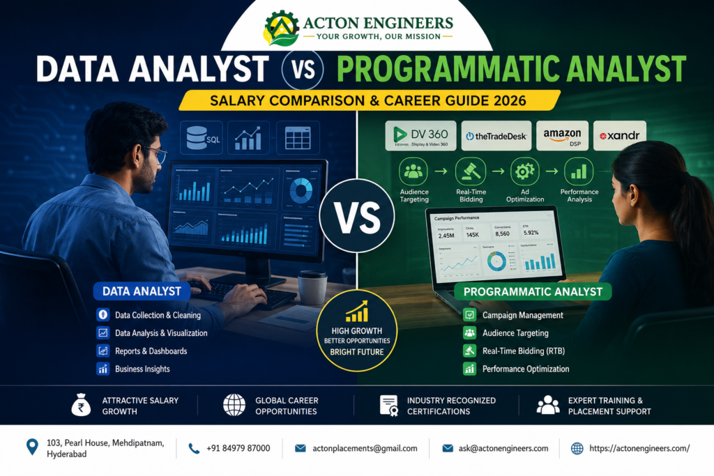 Data Analyst vs Programmatic Analyst Salary comparison with career growth and programmatic advertising opportunities