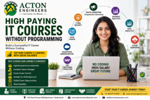 Students exploring high paying IT courses without programming at Acton Engineers Hyderabad