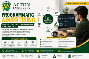 Professional managing AI-powered programmatic advertising campaigns on cloud-based advertising platforms.