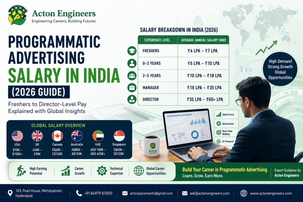 Programmatic Advertising salary comparison in India from fresher to director level