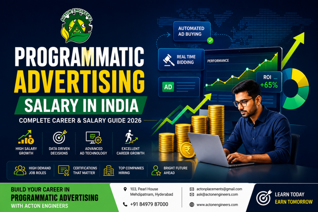 Programmatic Advertising Salary in India with career growth and salary comparison