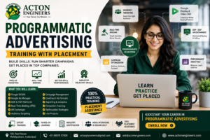 Students learning Programmatic Advertising Training with Placement at Acton Engineers Hyderabad