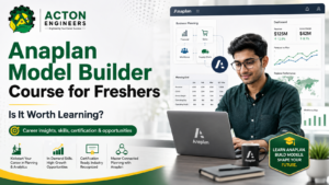 Freshers learning Anaplan Model Builder course for connected planning careers