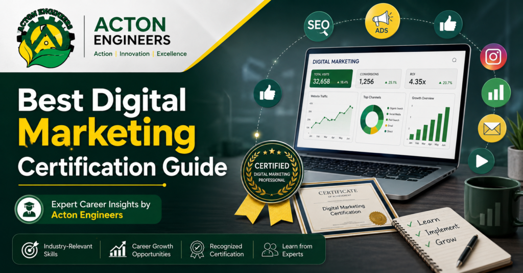 Digital Marketing certification training and career guidance at Acton Engineers Hyderabad