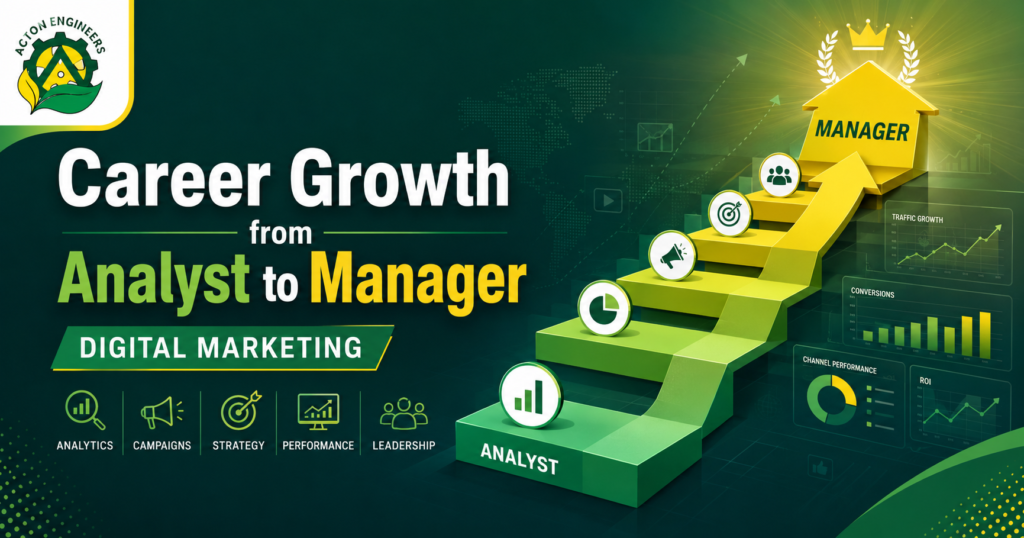 Digital marketing analyst progressing into a marketing manager role