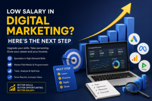 Career growth roadmap for professionals earning a low salary in digital marketing