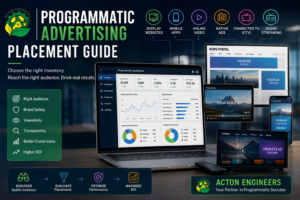 Programmatic Advertising placement guide showing display, video, mobile, native and CTV inventory