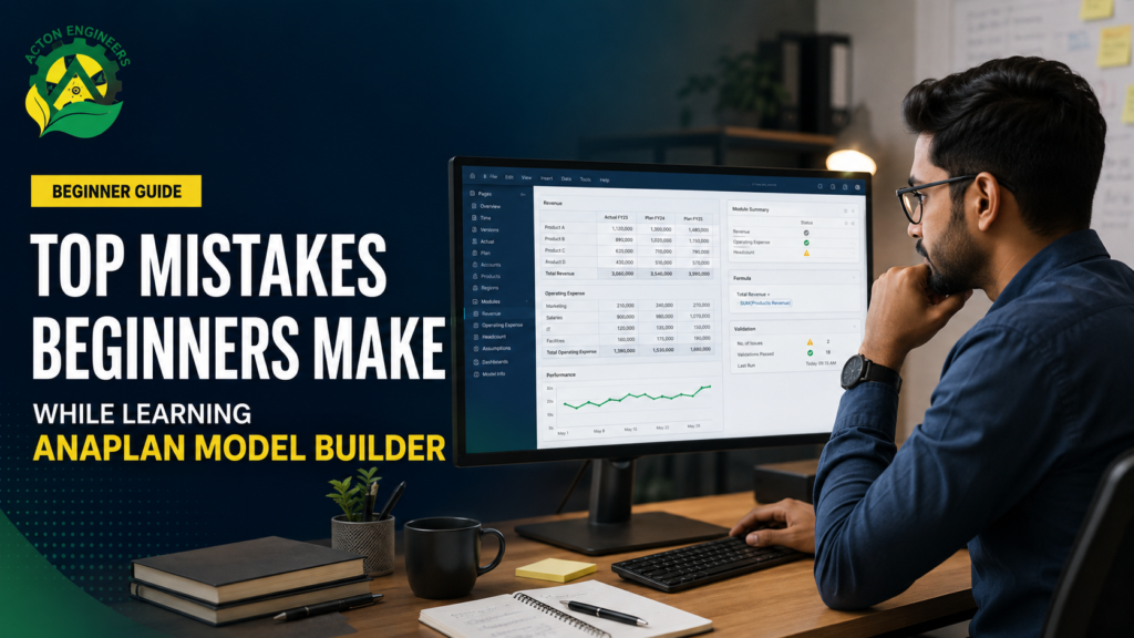Beginner learning Anaplan Model Builder and avoiding common modeling mistakes