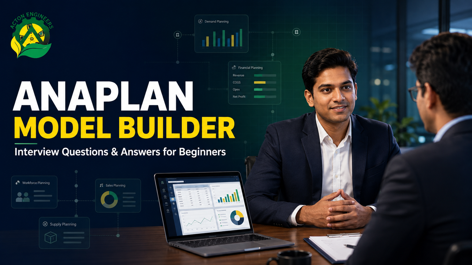 Beginner preparing Anaplan Model Builder interview questions and practical modeling answers