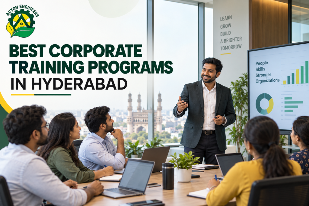 Employees attending one of the best corporate training programs in Hyderabad