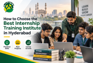 Students attending practical Internship Training at an institute in Hyderabad