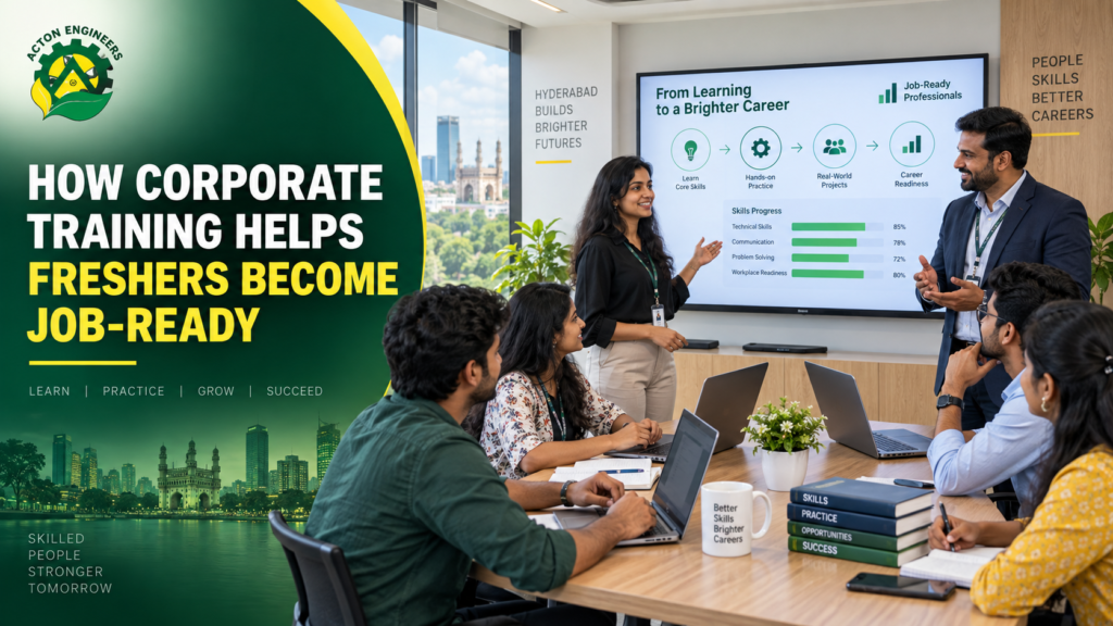 Fresh graduates attending corporate training to develop job-ready skills