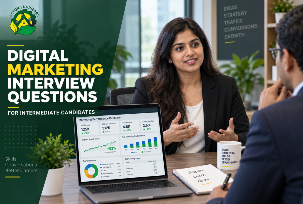 Intermediate candidate preparing answers for Digital Marketing interview questions