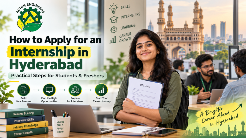 Students learning how to apply for an Internship in Hyderabad
