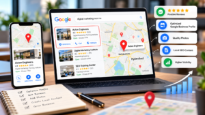 Digital Marketing expert optimizing a Google Business Profile to rank higher on Google Maps