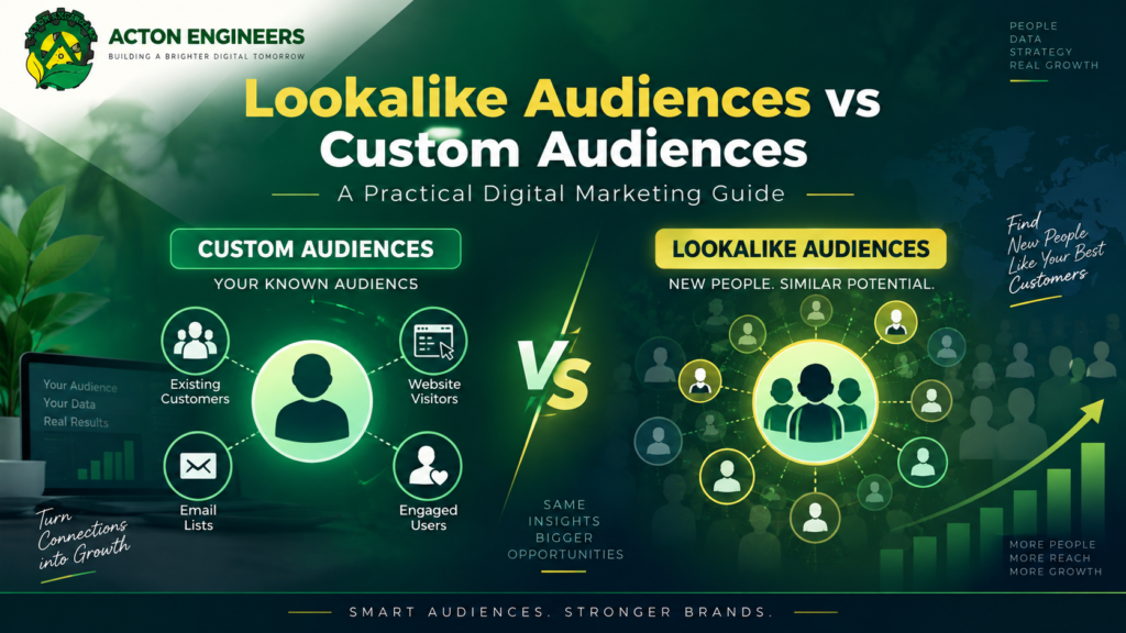 Lookalike Audiences vs Custom Audiences comparison for Digital Marketing campaigns