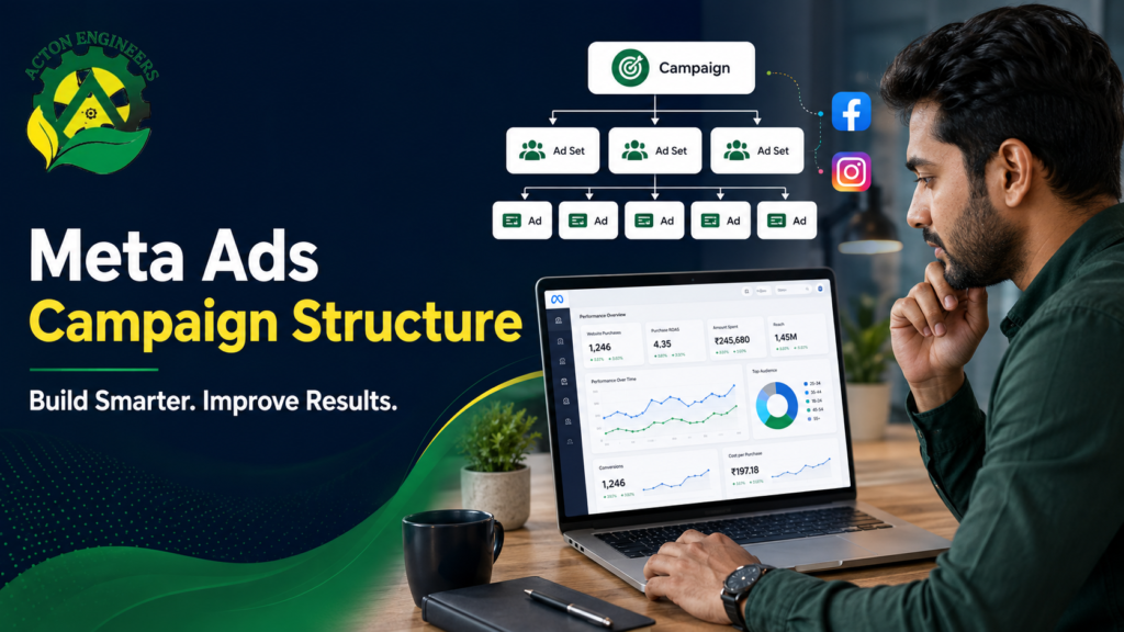 Digital Marketing professional planning an effective Meta Ads campaign structure