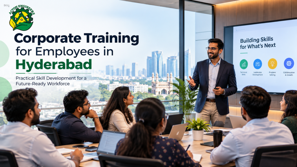 Corporate training for employees in Hyderabad with practical skill development sessions at Acton Engineers