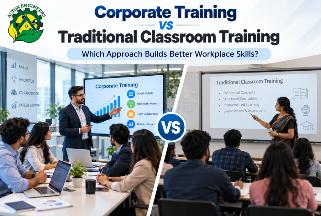 Corporate Training vs traditional classroom training comparison for professional skill development