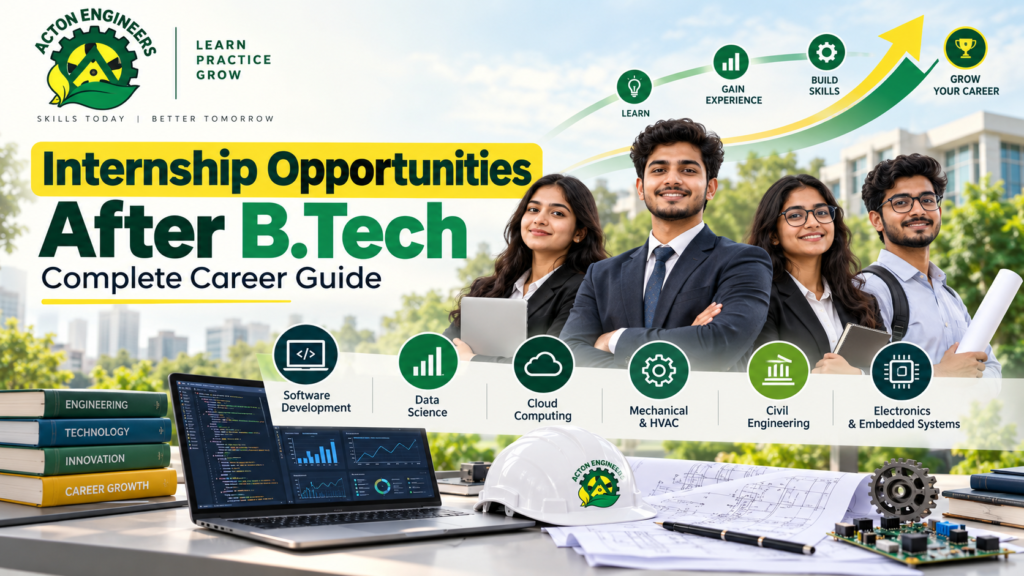 B.Tech graduate exploring internship opportunities and engineering career options
